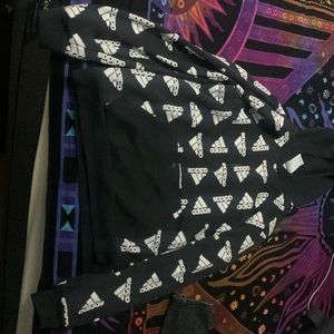 Adidas all over print fleece hoodie
